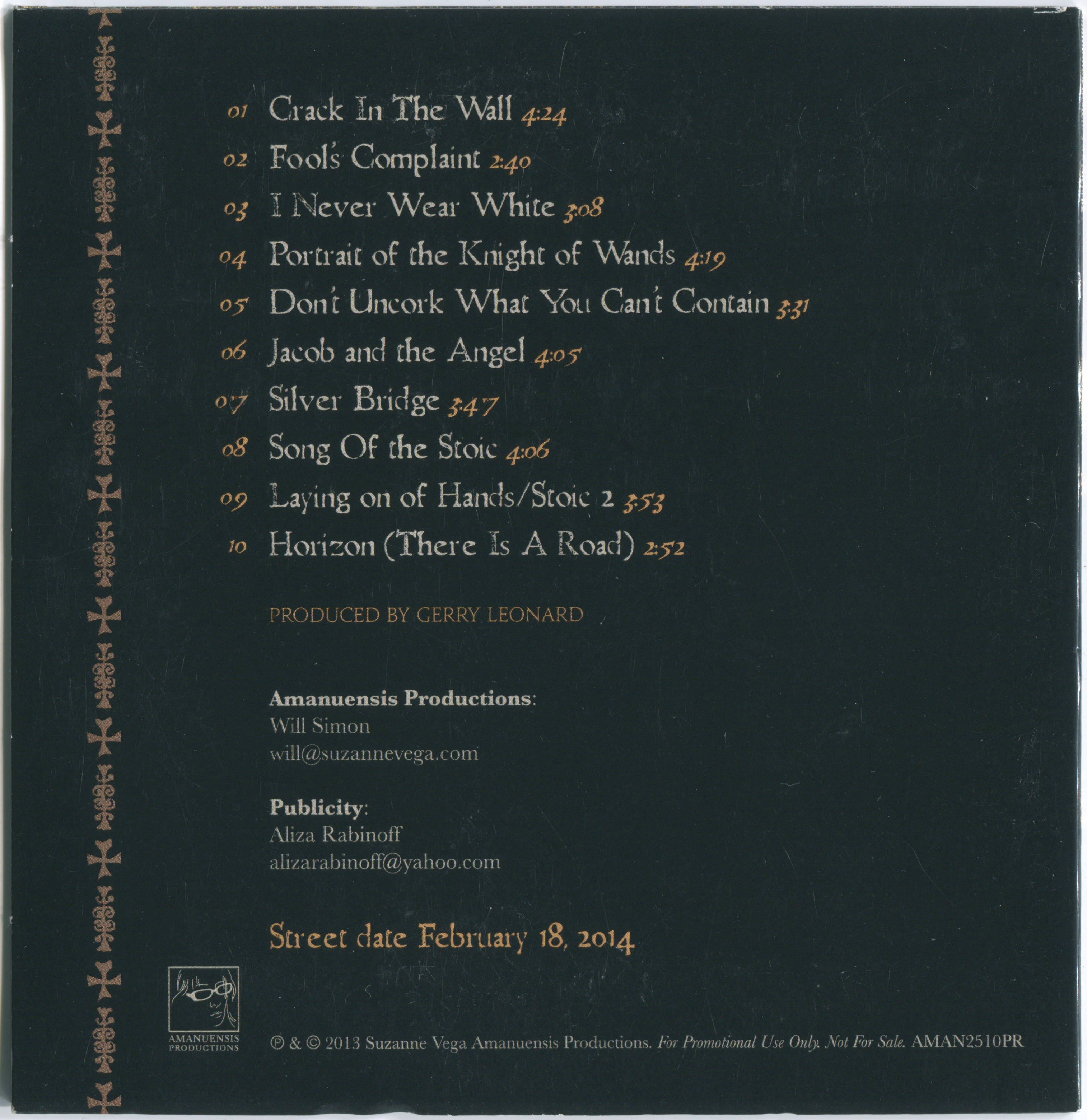 Suzanne Vega  Tales From The Realm Of The Queen Of Pentacles : Back